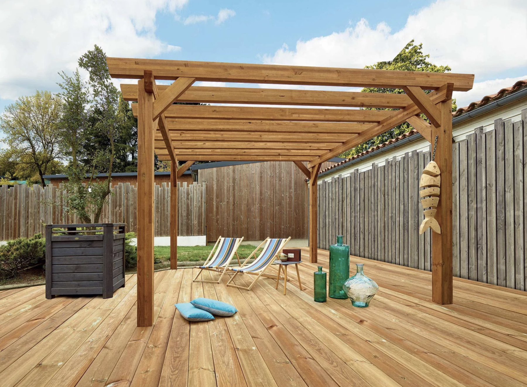 " Vivre en Bois "  Pergola Albizia